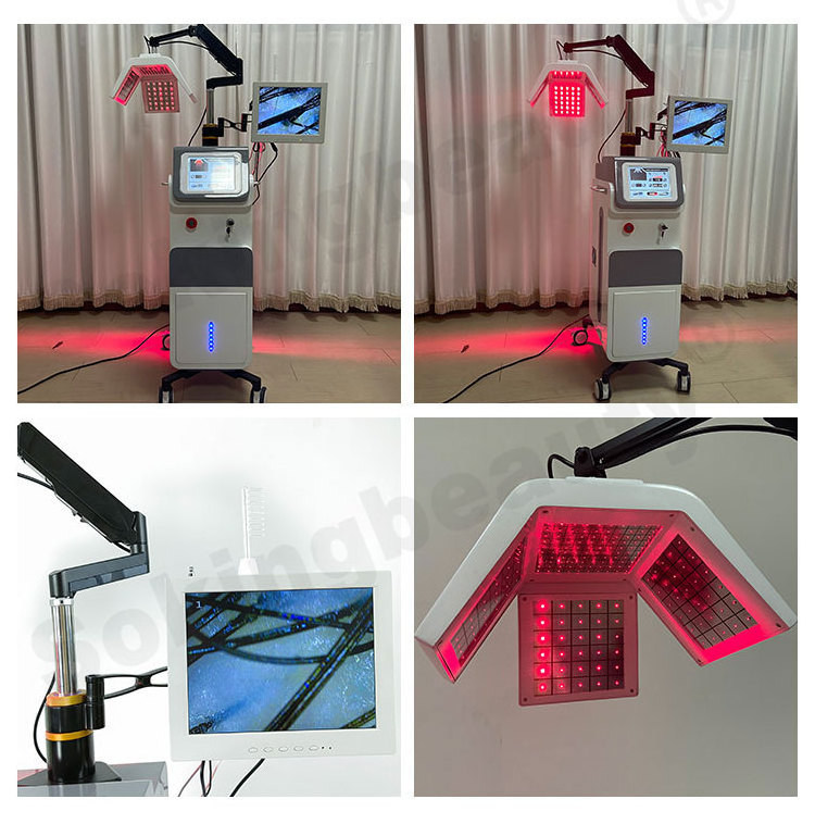 5 in 1 650nm red light therapy hair growth high frequency oxygen scalp massage treatment laser hair growth machine for hair loss