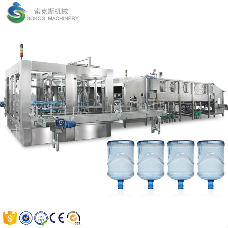 Automatic 20 Litre Drum Capacity 1000 Bottles Per Hour Mineral  Water Filling Machine