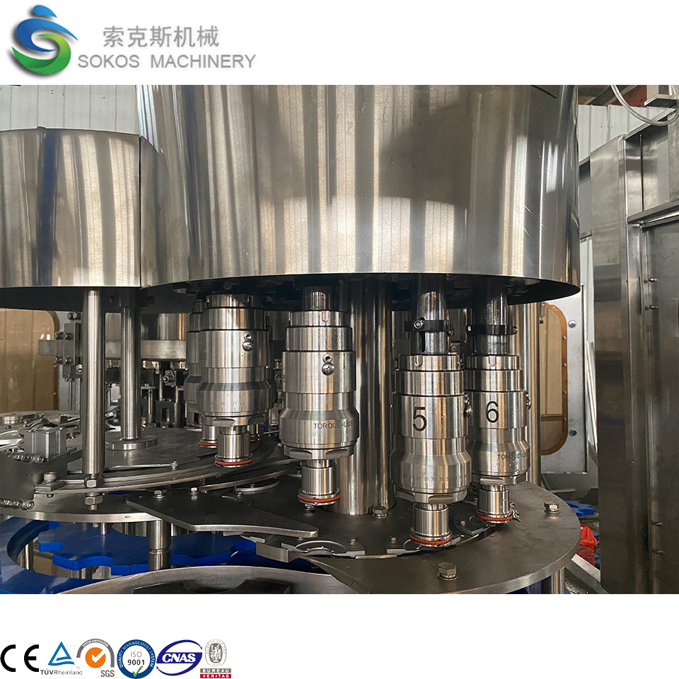 Automatic Co2 Carbonated Soft Beverage Drinks Soda Water Drinks Beverage Beer Filling Machine Production Line