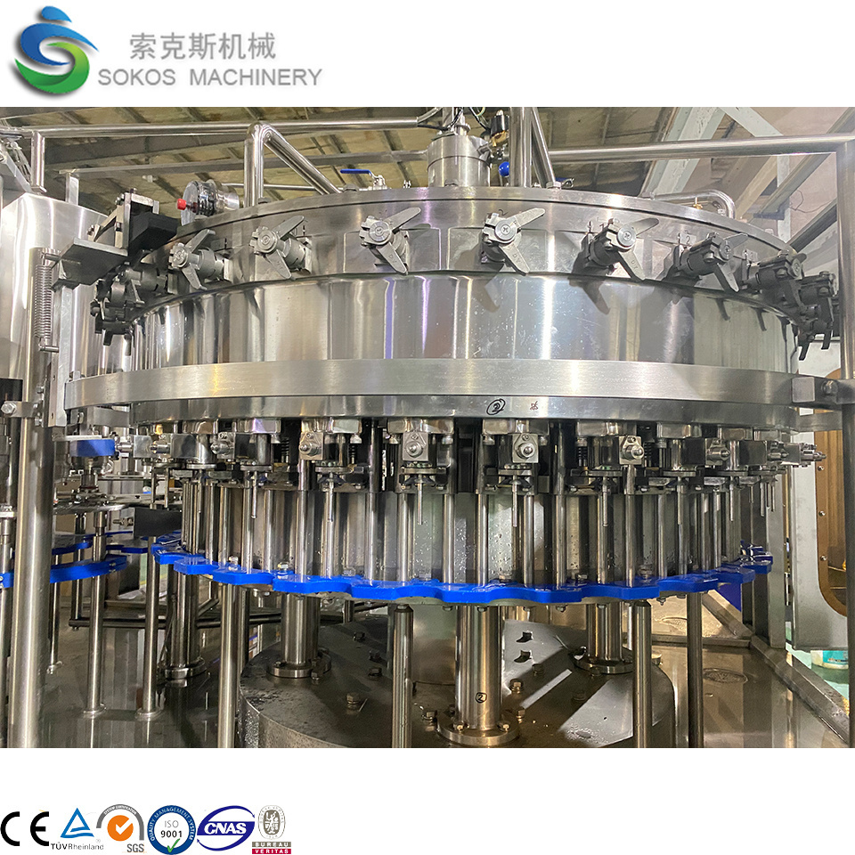 Automatic Co2 Carbonated Soft Beverage Drinks Soda Water Drinks Beverage Beer Filling Machine Production Line