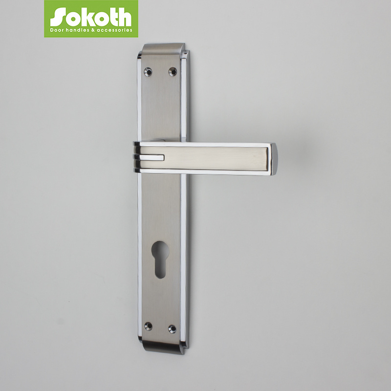 Sokoth Exterior Door Handle Locks with Panel External Lock for Aluminium Door Hotel