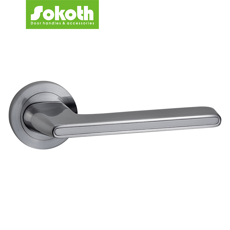 Sokoth Matte Black Lever Door Handle Lock Set Antithep Aluminum Door Handles