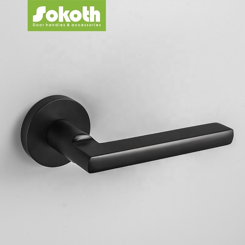 High quality Aluminum bathroom door lock and handle door lever handle