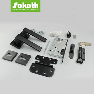 hot selling economic unique interior bathroom aluminum black door locks