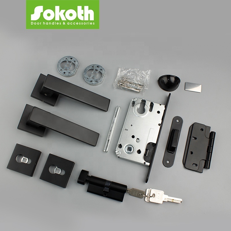 hot selling economic unique interior bathroom aluminum black door locks