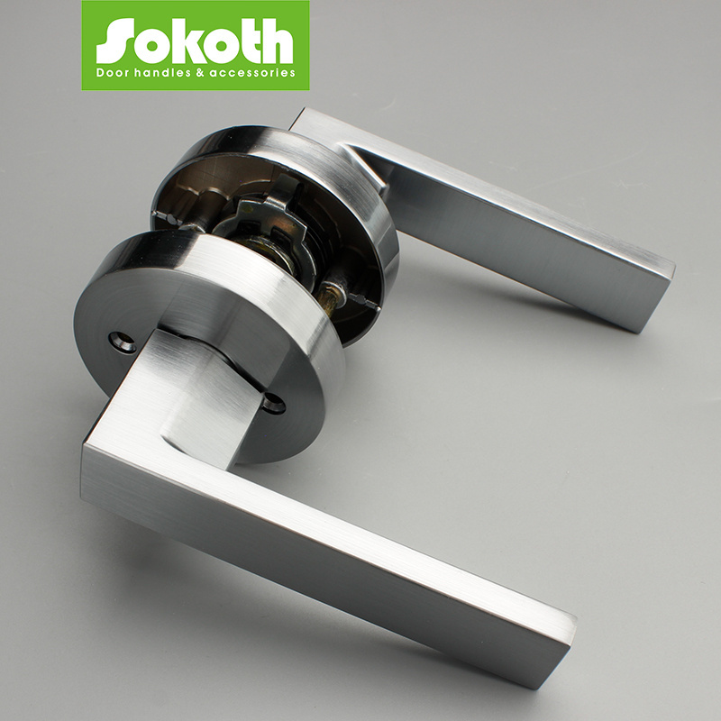 Sokoth For Bedroom Bathroom Keyless Door Knobs with Lock Hotel Door Locks for Travelers