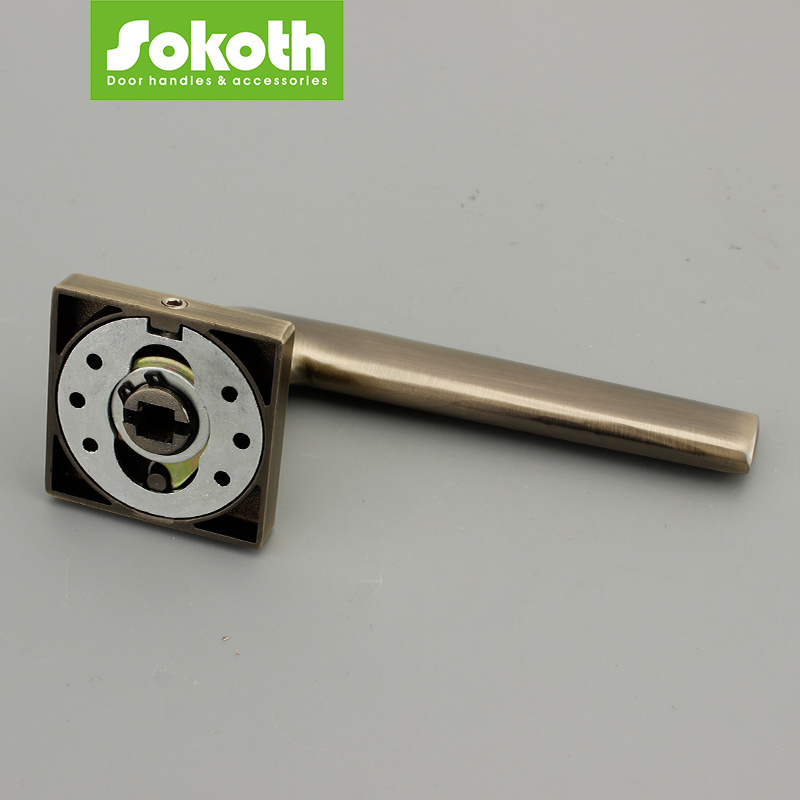 Sokoth  Matte antique bronze Door Handle Lock Set Aluminum door handle