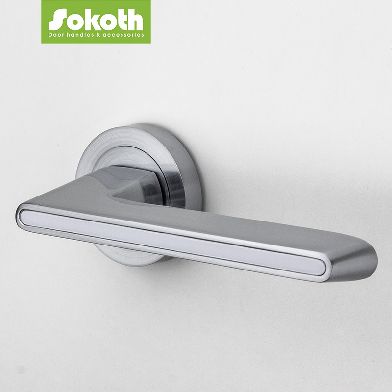 Sokoth Matte Black Lever Door Handle Lock Set Antithep Aluminum Door Handles