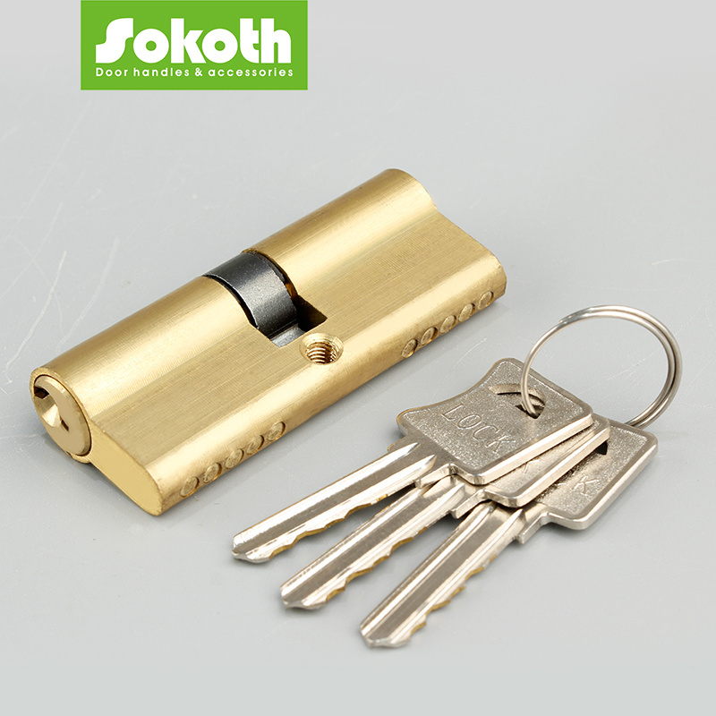 70mm Saudi Cheap aluminum zinc door cylinder lock,factory price euro profile cylinder,brass lock cylinder