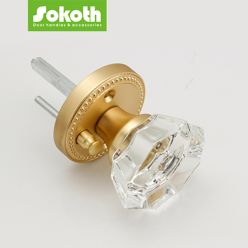 Sokoth gold for interior doors modern crystal door knobs