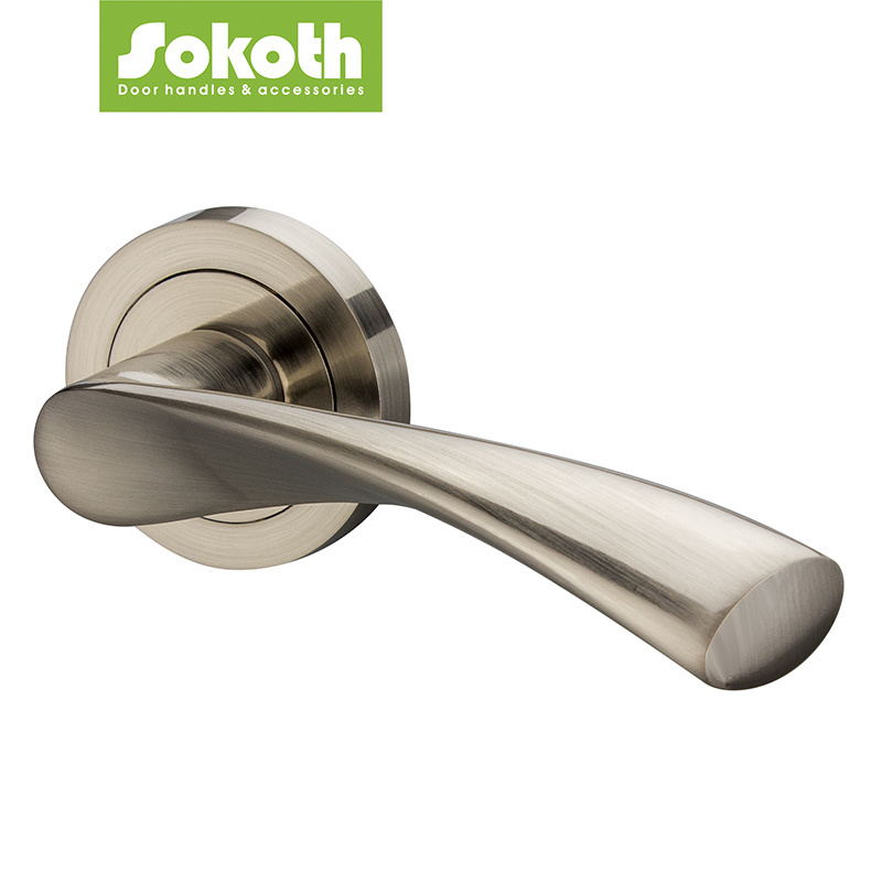 Modern Interior Doors Handles Eastern Europe Circular Rose Lever Handle high quality Lever handle aluminum