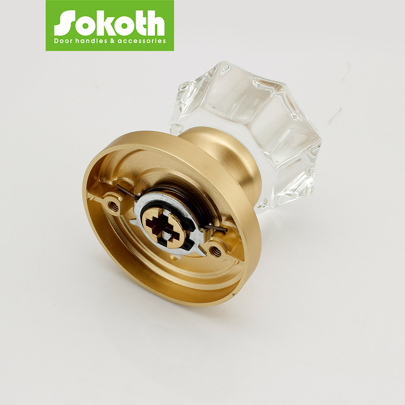 Sokoth gold for interior doors modern crystal door knobs