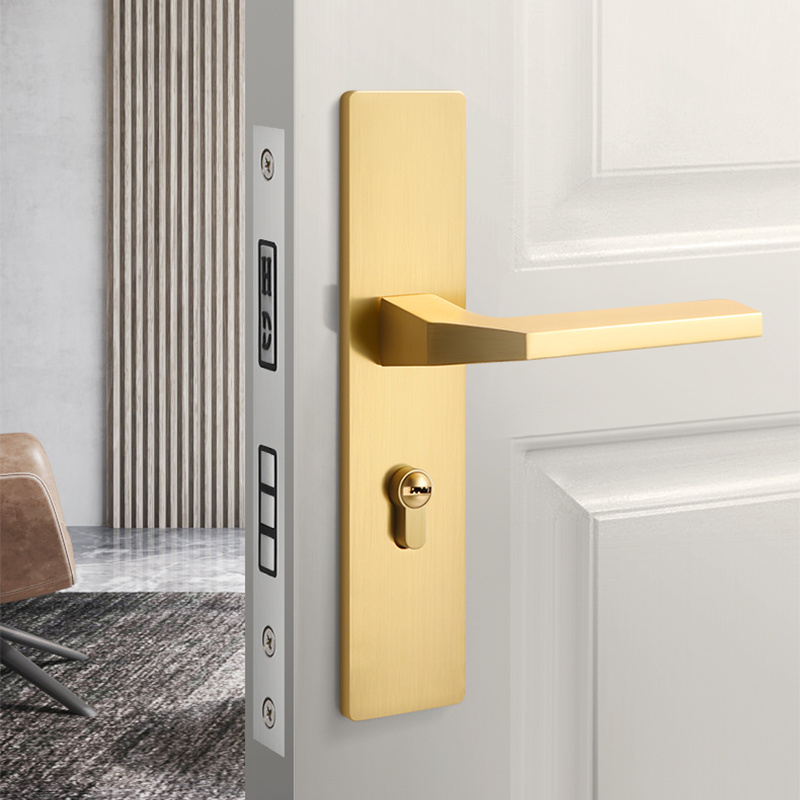 simple modern door hardware gold aluminum door handle