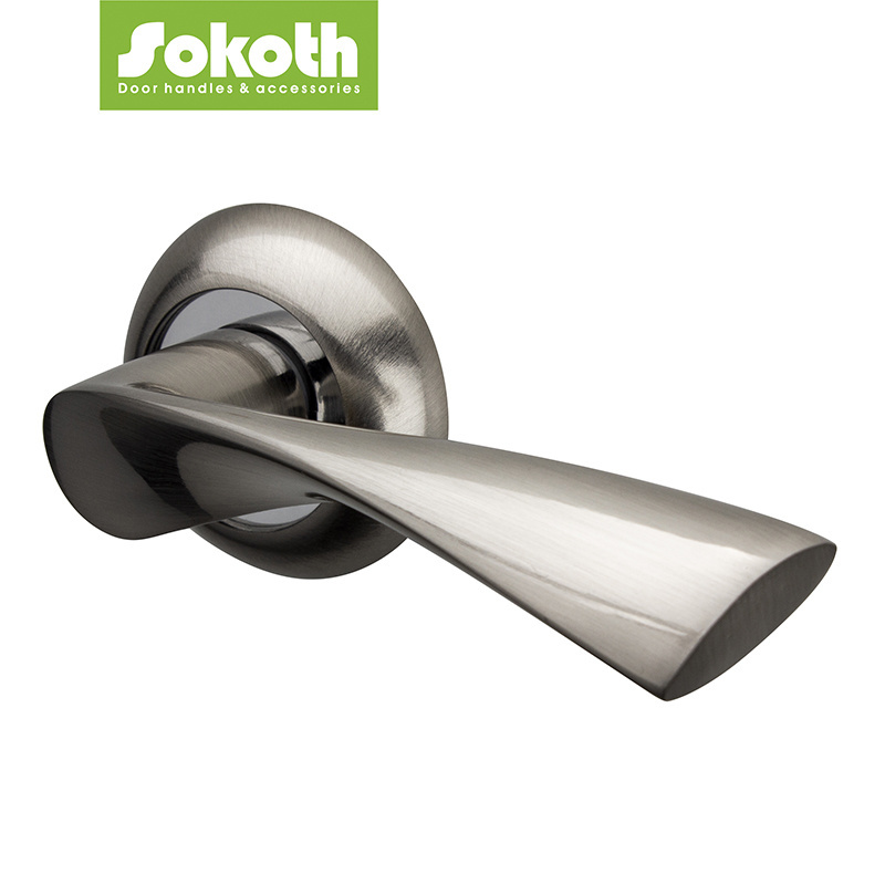 Modern Interior Doors Handles Eastern Europe Circular Rose Lever Handle high quality Lever handle aluminum