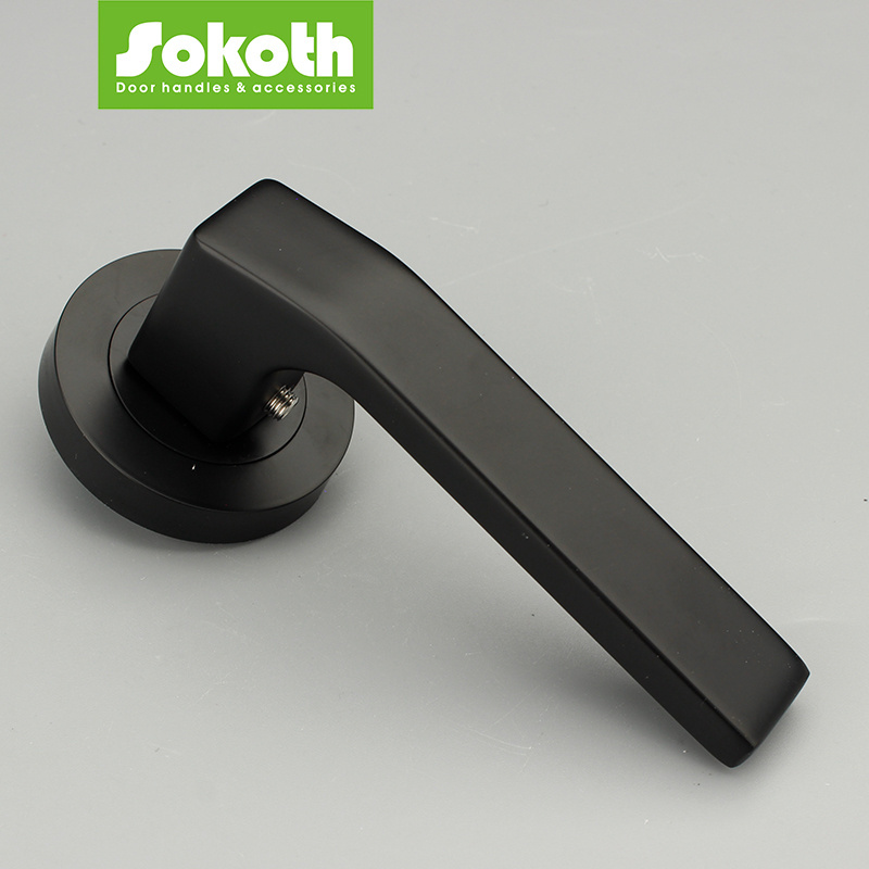 Black Door Knob European Minimalist Style Interior Black bedroom door knob