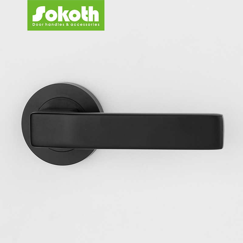 Black Door Knob European Minimalist Style Interior Black bedroom door knob