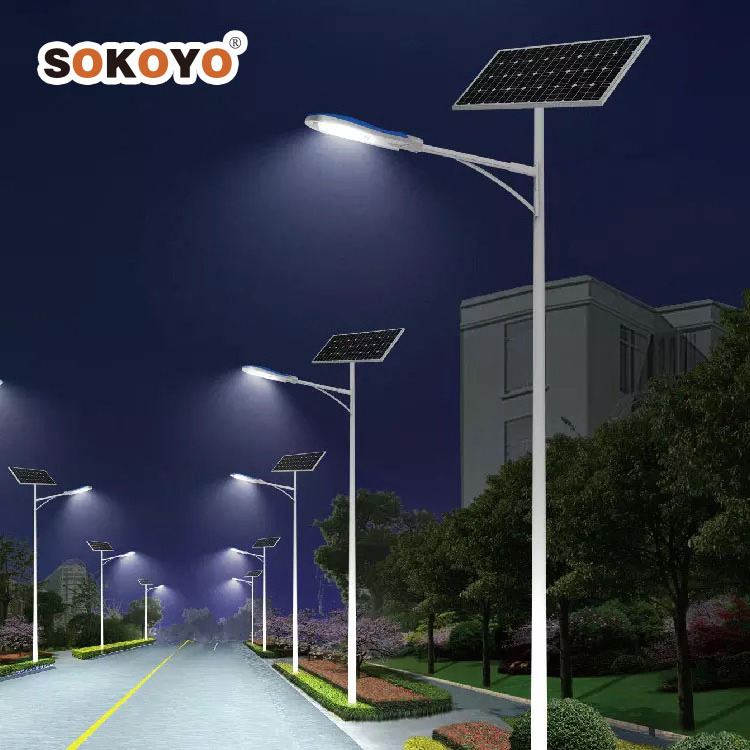 China SOKOYO solar power street lighting factory led lampadaire de rue solaire