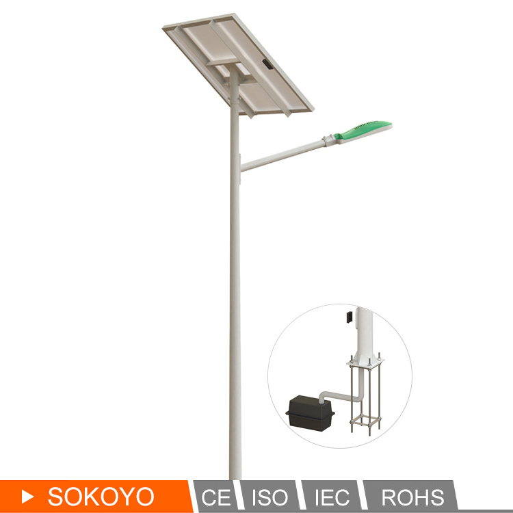 SOKOYO Lampadaire Solaire LED Outdoor Lighting Street Road Solar Street Light With Panel