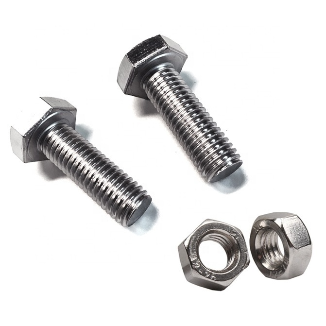 Manufacturing Wholesale Price Grade 8.8 Stainless Steel Hex Bolt and Nut Din931 Din933 Metric m9 m12 Hex Bolt 88