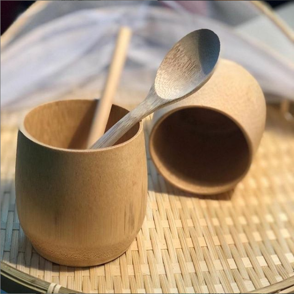 Free Sample Tableware Eco-friendly Handmade Mug Reusable Drinking 100% Natural Bamboo Cups ecofriendly