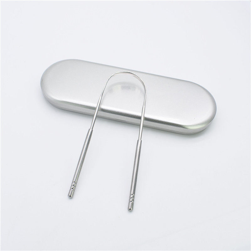 Free Sample Gold Silver Stainless Steel Surgical Grade Tongue Cleaners Copper Tongue Scraper Cleaner