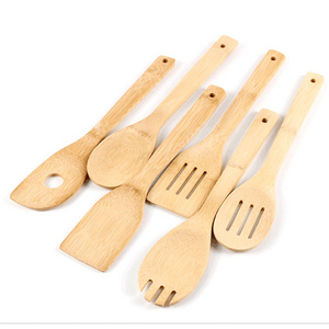 Daily Use Cooking Wooden Spoon 4 Pieces Bamboo Tableware Set Apartment Essentials Household Kitchen Utensils Handmade Craft Gift