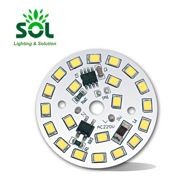 Factory price 220V 5W 7W 9W 12W smd led bulb pcb with IC