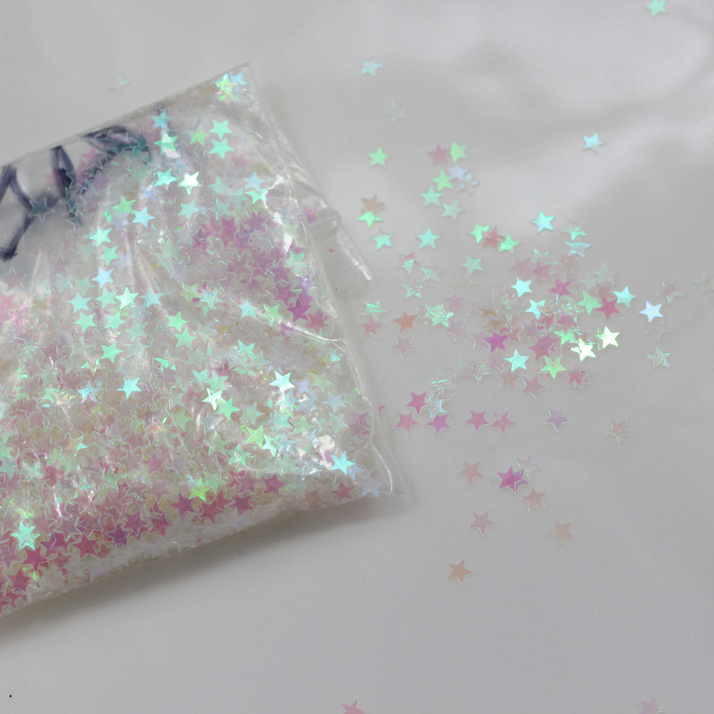 Bulk Star Confetti 3MM Laser Holographic Stars Glitter Sequins Confetti for Wedding Party Supplies & Nail Art