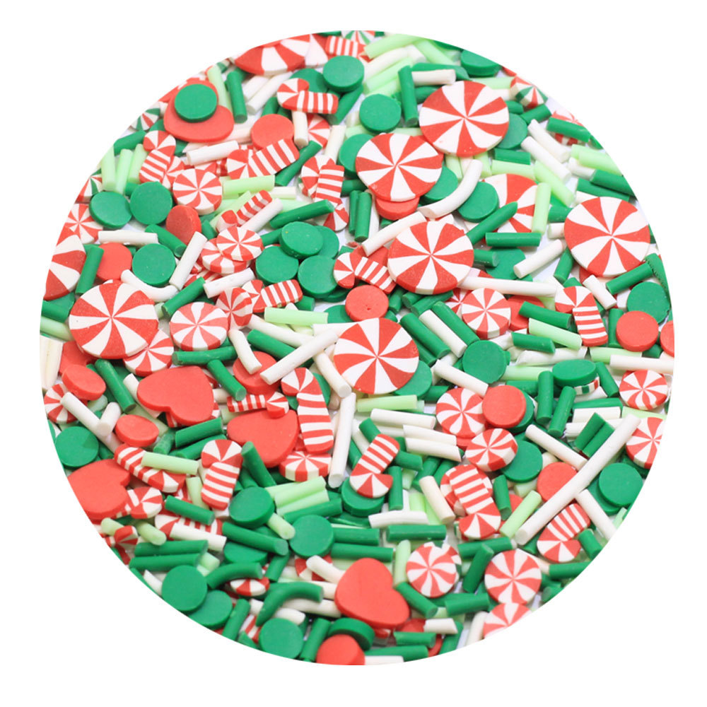 Accessorted Christmas Polymer Clay Slices Hot Soft DIY Nail Art Decoration Manicure Decoration Accessory Slime Filling