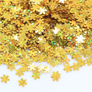 Wholesale Bulk Gold Snow Flakes Glitters Iridescent Confetti 3d Nail Art Christmas Ornament Sequins