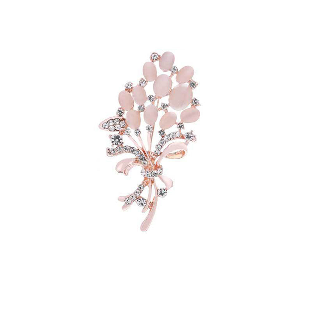 Fashion Crystal Wedding Flower Brooches Pins Rhinestone Safety Broaches &Pins for Women Girls Ladies