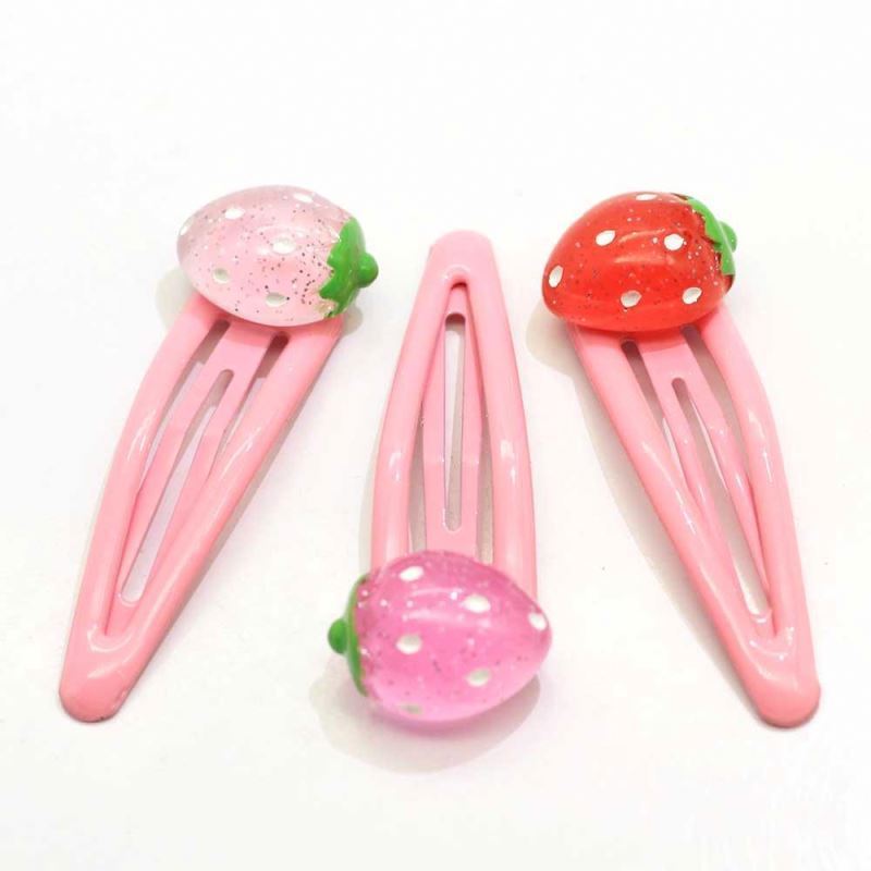 Fashion Cute Hair Pins Clip Mini Strawberry Fruit Shape Barrettes Hair Accessories For Girls Kids Hair Tool Accessories Styling