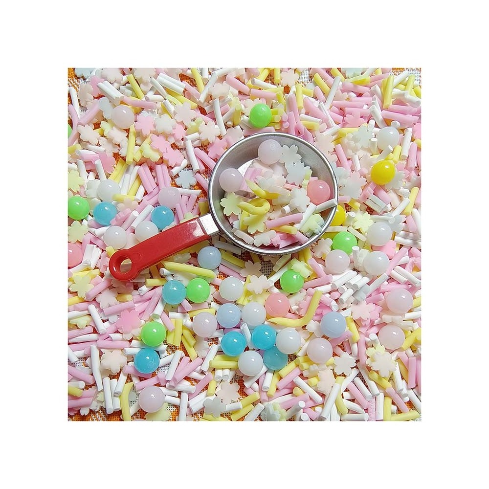 500g Polymer Clay Flower Sprinkles Slime Mix Beads Home Party DIY Decor Mini Confetti Nail Beauty Slime Filling