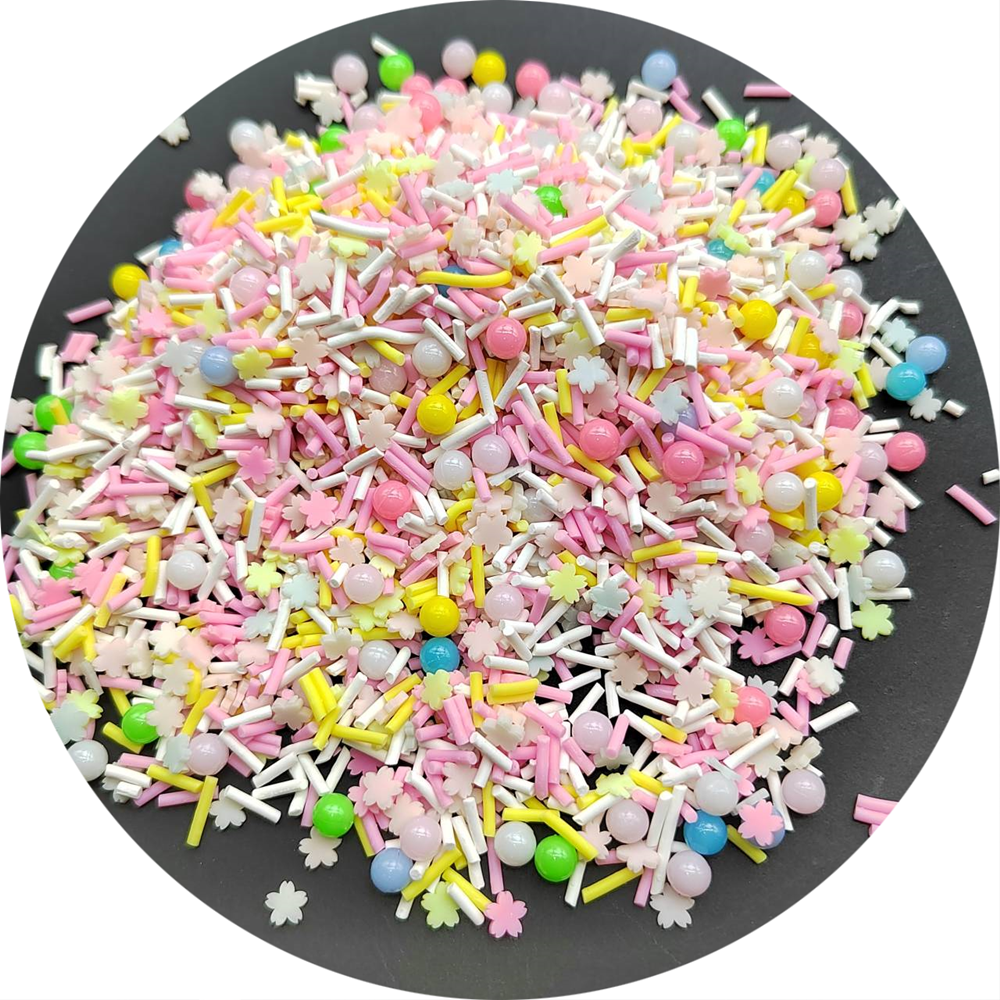 500g Polymer Clay Flower Sprinkles Slime Mix Beads Home Party DIY Decor Mini Confetti Nail Beauty Slime Filling