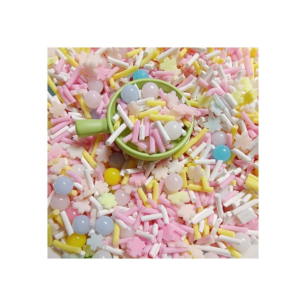 500g Polymer Clay Flower Sprinkles Slime Mix Beads Home Party DIY Decor Mini Confetti Nail Beauty Slime Filling