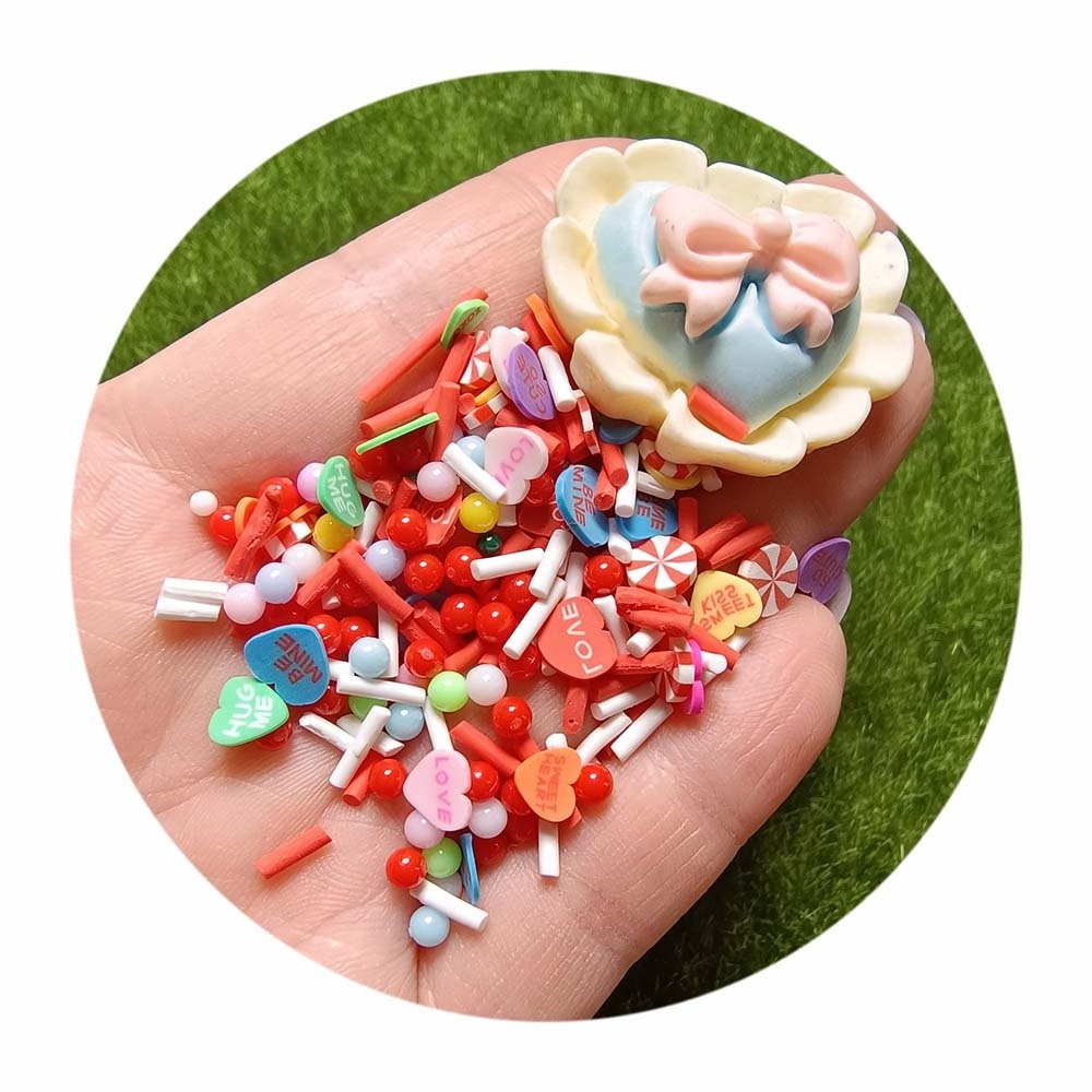 2024 Most Popular Products Resin Clay Slime Kit Cute DIY Toys Heart Kawaii Stickers for DIY Crafts