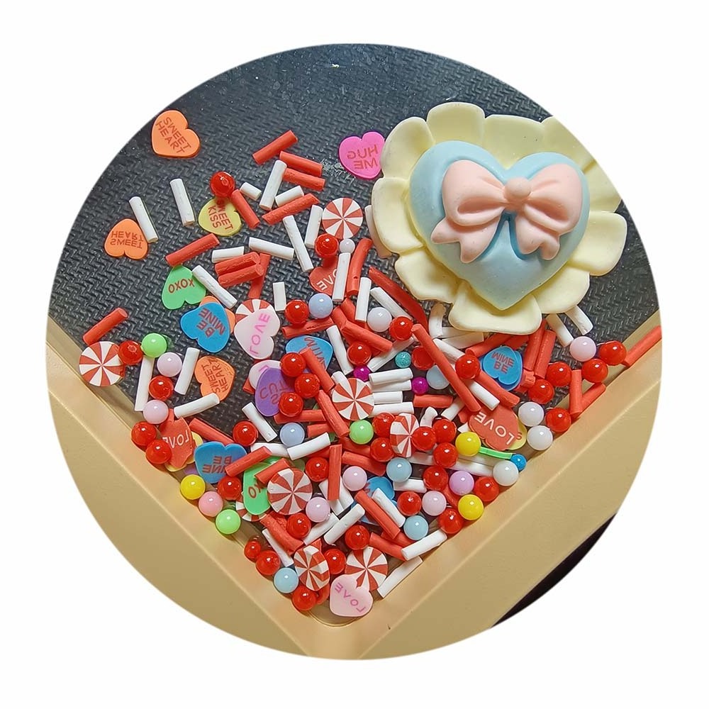 2024 Most Popular Products Resin Clay Slime Kit Cute DIY Toys Heart Kawaii Stickers for DIY Crafts