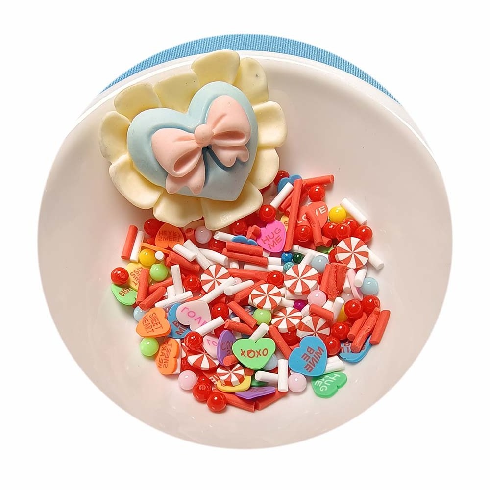 2024 Most Popular Products Resin Clay Slime Kit Cute DIY Toys Heart Kawaii Stickers for DIY Crafts