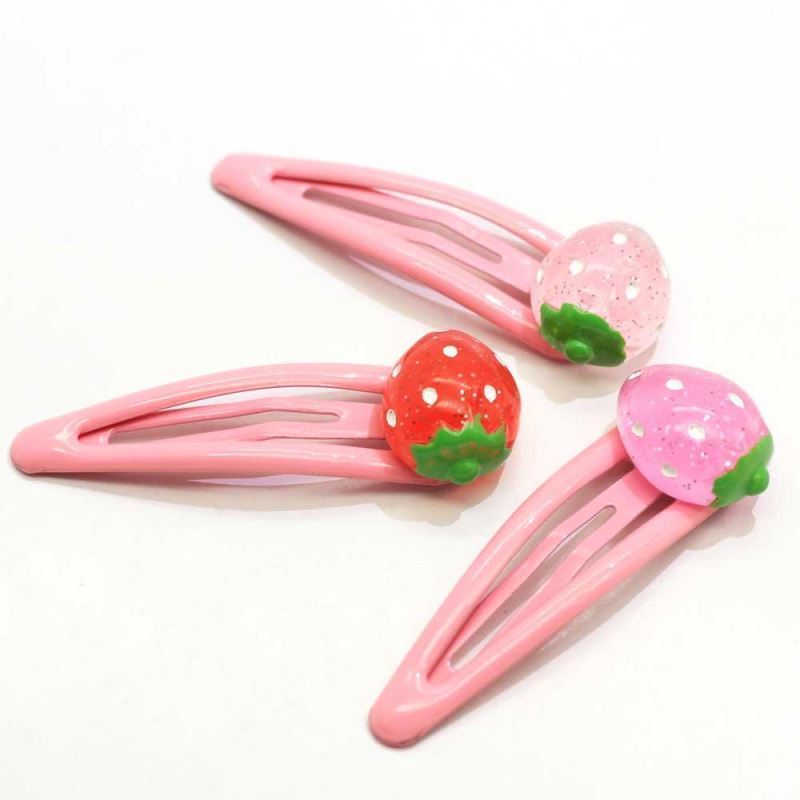 Fashion Cute Hair Pins Clip Mini Strawberry Fruit Shape Barrettes Hair Accessories For Girls Kids Hair Tool Accessories Styling