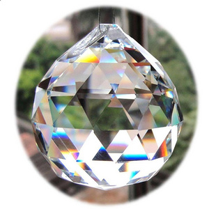 15mm 20mm 30mm 40mm 50mm 60mm 70mm 80mm 100mm Glass Faceted Clear Crystal Prism Ball For Chandelier Accessories