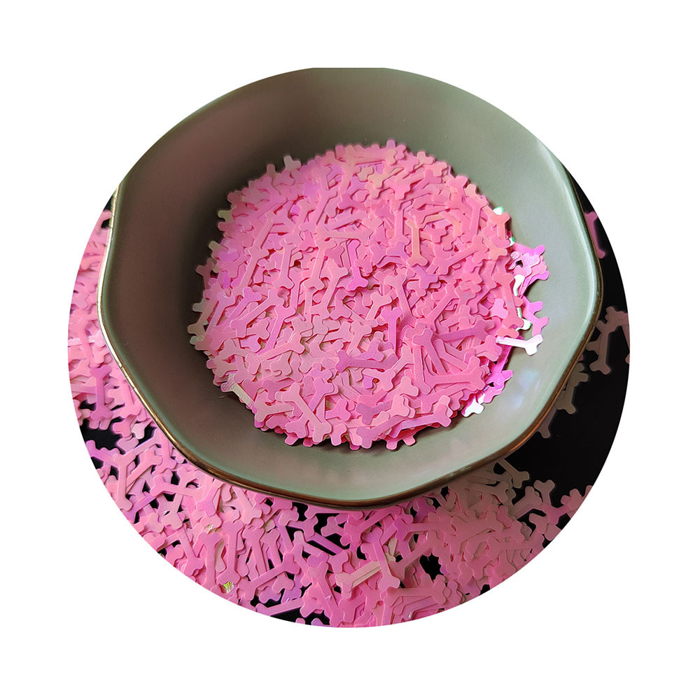 Pink Bone Glitter Confetti Table Scatter,Tumblers,Slime,Deco Crafts