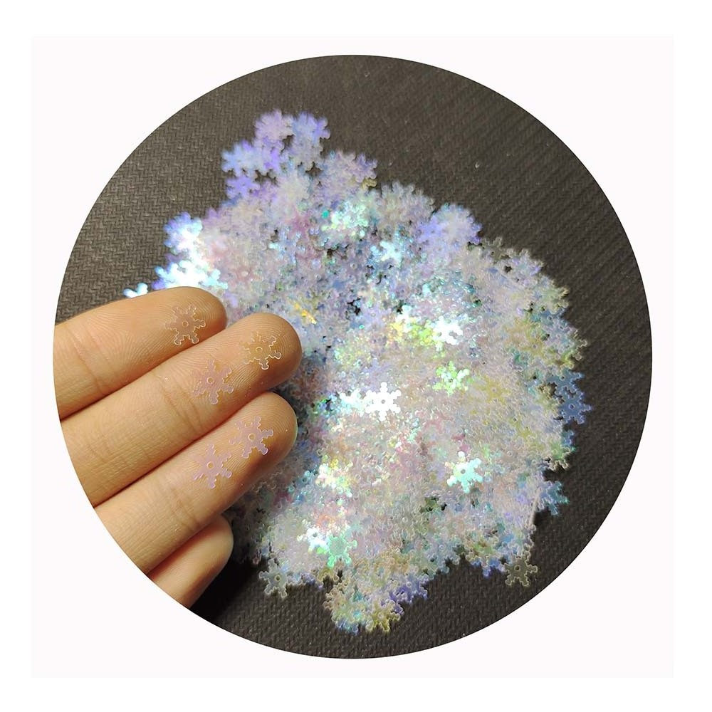 500g/Lot Shiny Christmas Snowflake Confetti Christmas Snow Flakes Loose Chunky Sequins Glitters For Nail Art Holiday Party Decor