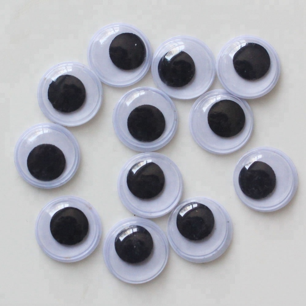 Self-adhesive Wiggle eyes 4mm-25mm Dolls Eye DIY Craft Googly Black Eyes Used For Doll Accessories Sewing Supplies