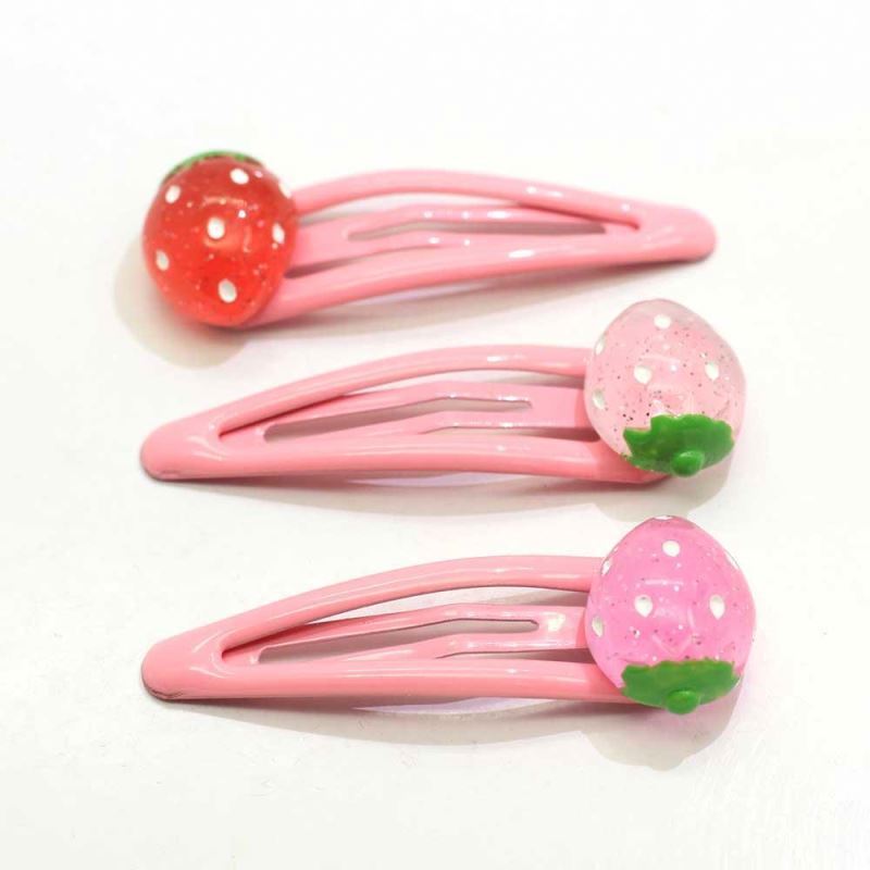 Fashion Cute Hair Pins Clip Mini Strawberry Fruit Shape Barrettes Hair Accessories For Girls Kids Hair Tool Accessories Styling