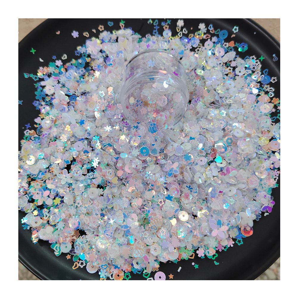 New Kawaii Metallic Sequins Mixed Heart Star Shell Fish Diamond Loose Glitters For Nail Supplier Crafts Valentines Day Confetti