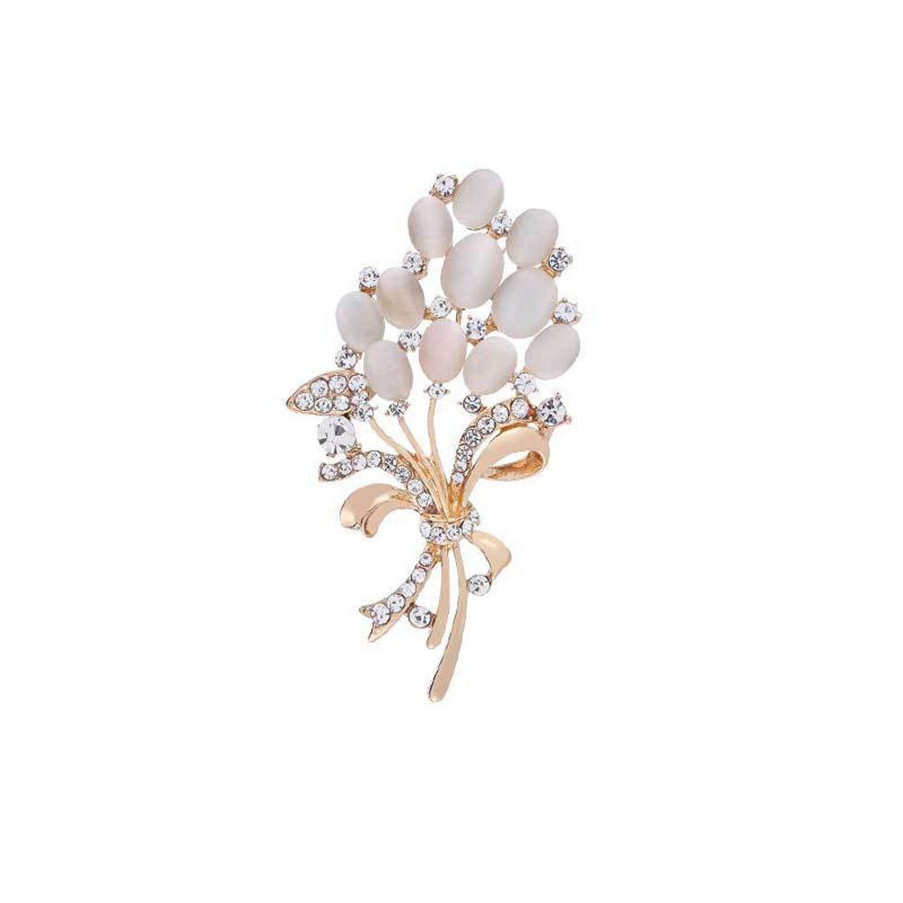 Fashion Crystal Wedding Flower Brooches Pins Rhinestone Safety Broaches &Pins for Women Girls Ladies