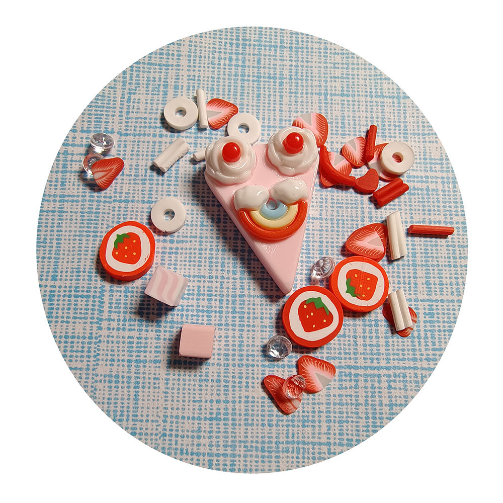 Strawberry Fruit Slime Filling Polymer Clay Slices Mini Shaker Stuff Gifts DIY Nail Art Ornament Deco