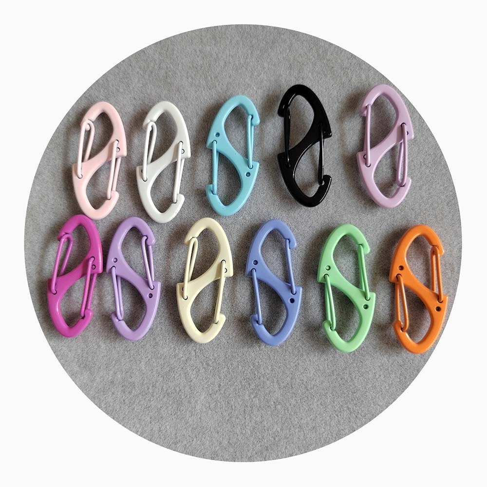 Double Spring Wire Door Hooks 8 Shaped Snap Clasp for Key Chain