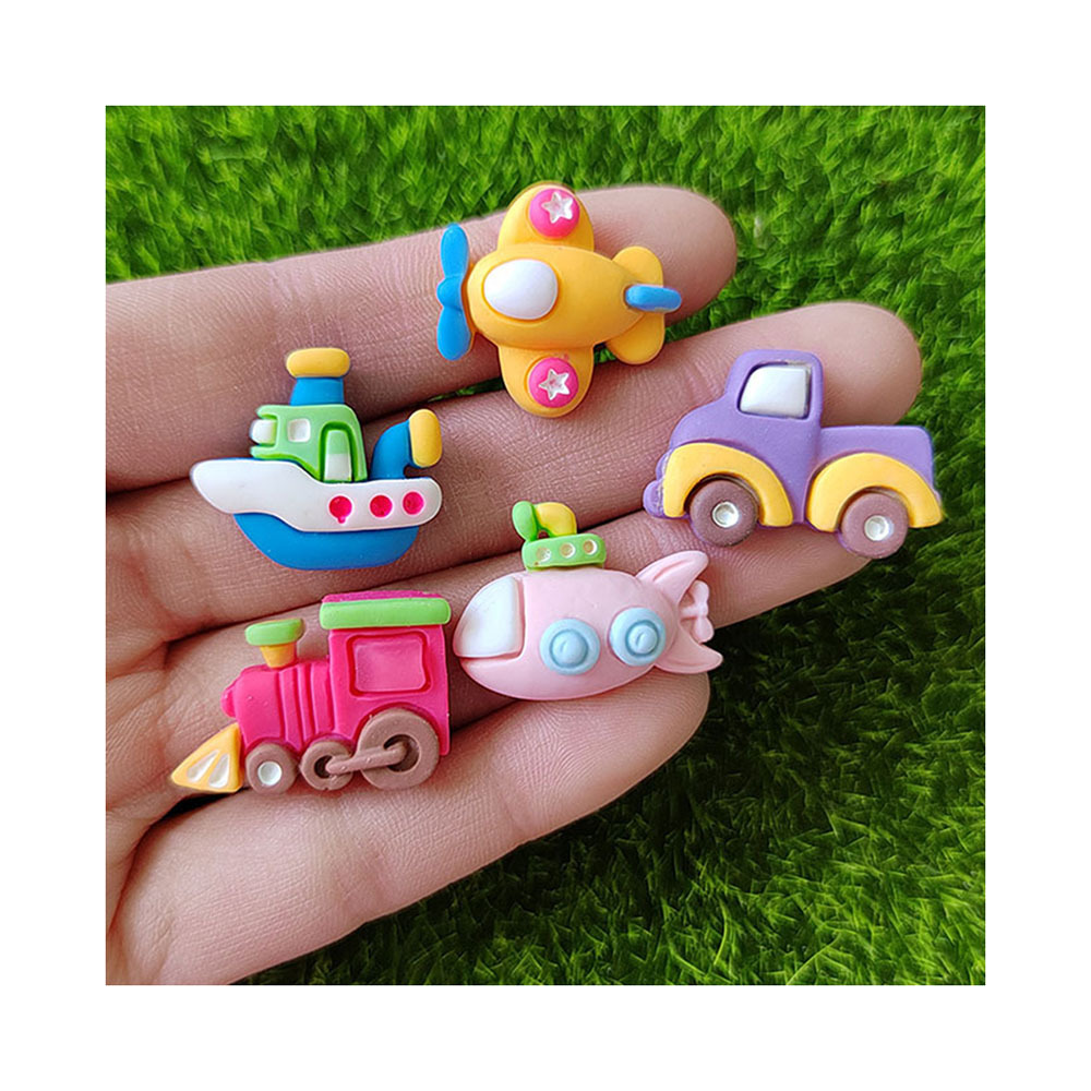 Mix Style Transportation Resin Car/Boat/Bike/Helicopter/Rocket Miniature Flatback Cabochon DIY Craft Scrapbooking