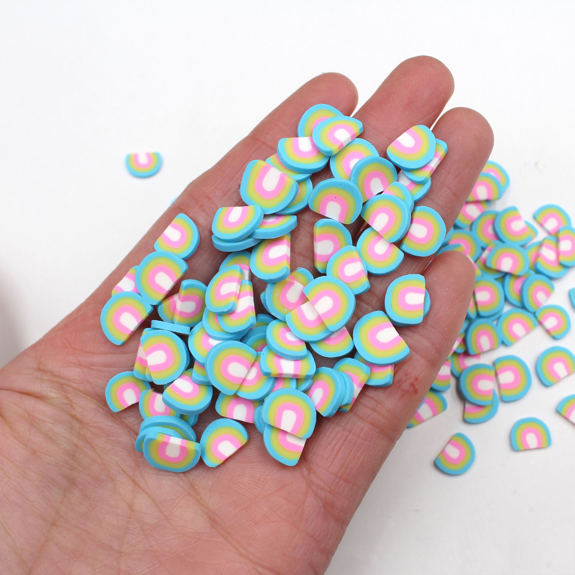 Cute Blue Cloud  Polymer Hot Soft Clay Sprinkles For Crafts DIY Making Nail Art Decorations Slime Filling Material